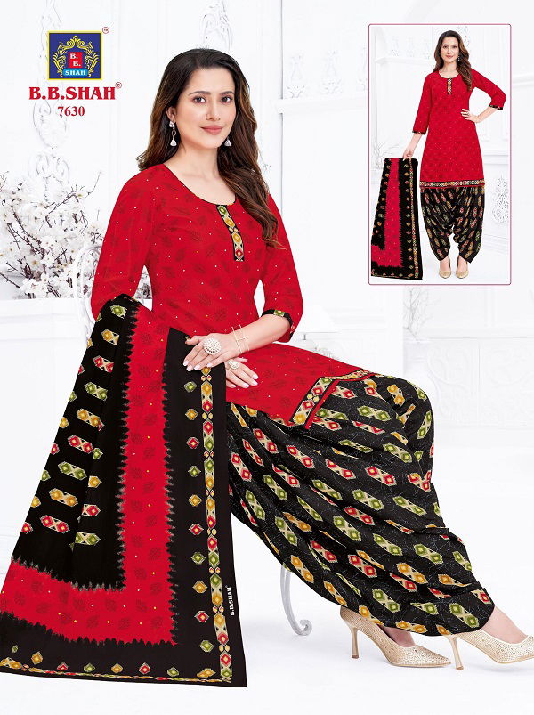 B B Shah Nayraa Vol 6 Printed Cotton Dress Material
